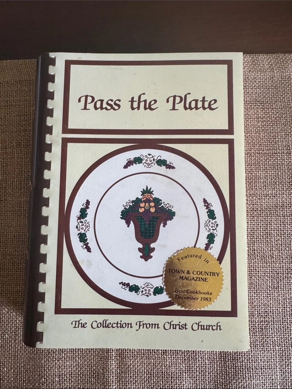 Vintage 1981 Pass the Plate Cookbook New Bern NC Collection
